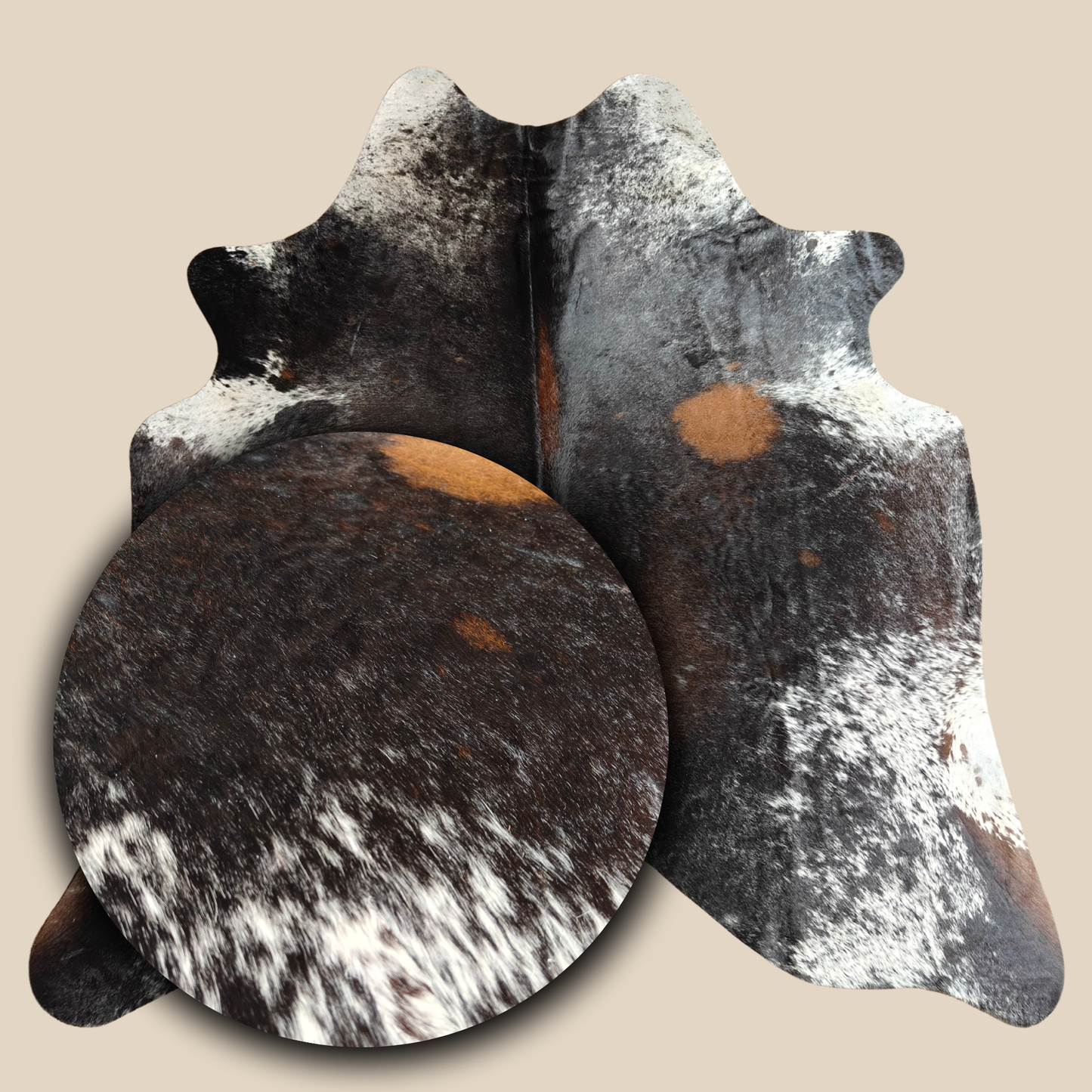 Dark Tri-Colour TRI Grade Cowhide
