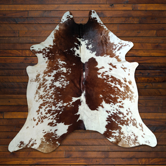 Brown & White Speckled AAS Grade Cowhide