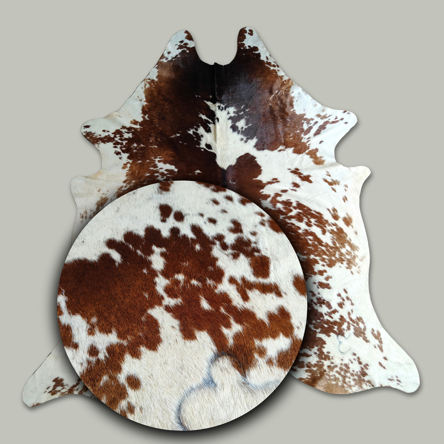 Brown & White Speckled AAS Grade Cowhide