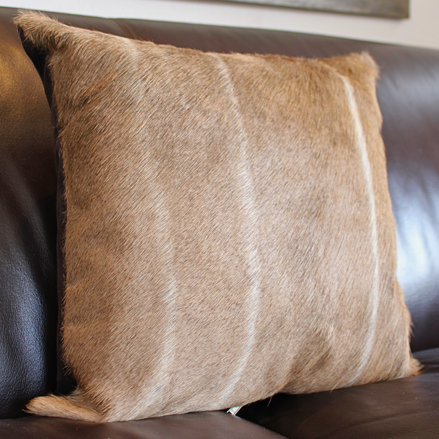 Full Face Grey Kudu Cushion